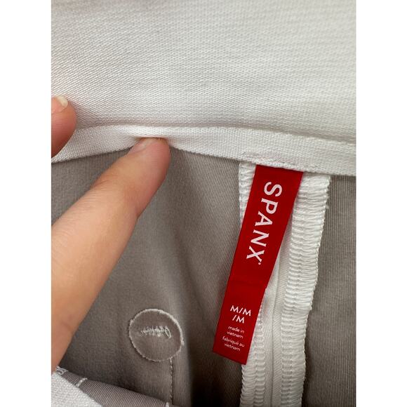 Spanx On-the-Go Ankle Slim Straight White Ultimate Opacity Pants Size M - Picture 5 of 6